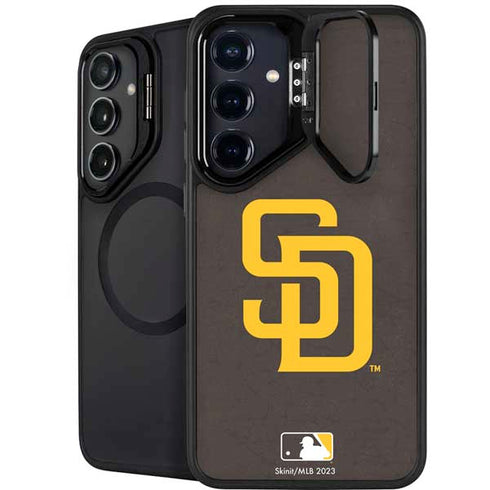 MLB San Diego Padres - Solid Distressed Galaxy S24 FE Kickstand Case